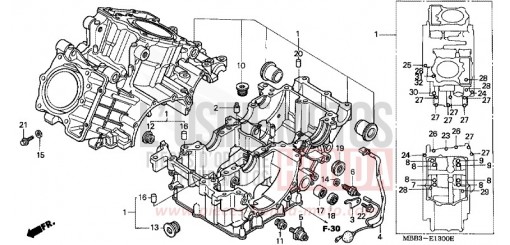 CARTER MOTEUR VTR1000FW de 1998